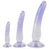Kristāldzidrs anālais treniņu dildo komplekts - 3gab (caurspīdīgs-zils)