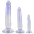 Kristāldzidrs anālais treniņu dildo komplekts - 3gab (caurspīdīgs-zils)