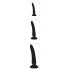 Kristāldzidrs anālais treniņu dildo komplekts - 3gab (caurspīdīgs-zils)