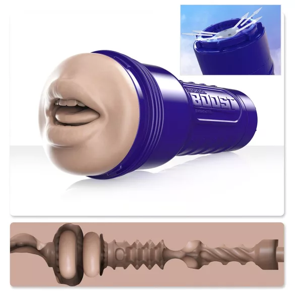 Fleshlight Boost Blow - mutes masturbators ar realistisku dizainu naturāls