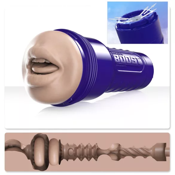 Fleshlight Boost Blow - mutes masturbators ar realistisku dizainu naturāls