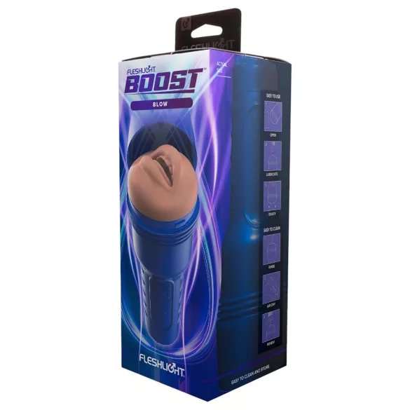 Fleshlight Boost Blow - mutes masturbators ar realistisku dizainu naturāls