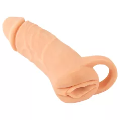   Nature Skin - dzimumlocekļa uzmava un mākslīgā maksts 18cm naturāla krāsa
