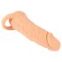 Dabīga āda - dzimumlocekļa uzmava un mākslīgā vagīna - 18cm (dabīga)
