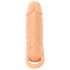 Dabīga āda - dzimumlocekļa uzmava un mākslīgā vagīna - 18cm (dabīga)
