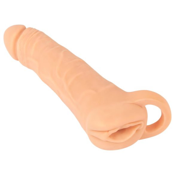 Dabīgais 2in1 vagīnas un dzimumlocekļa uzmavas - 23 cm (dabisks)
