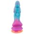Beasty Cocks - ārpuszemes silikona dildo (zils-oranžs)