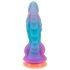 Beasty Cocks - ārpuszemes silikona dildo (zils-oranžs)