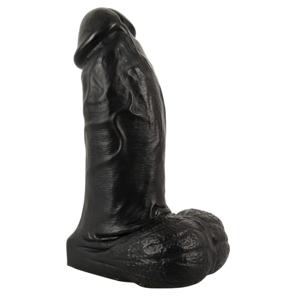 Realistixxx dildo ar sēkliniekiem 22 cm melns
