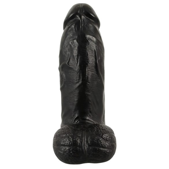 Realistixxx dildo ar sēkliniekiem 22 cm melns