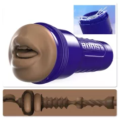   Fleshlight Boost Blow - orālais masturbators ar realistisku muti brūns