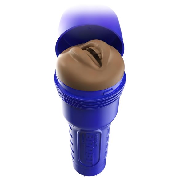 Fleshlight Boost Blow - orālais masturbators ar realistisku muti brūns