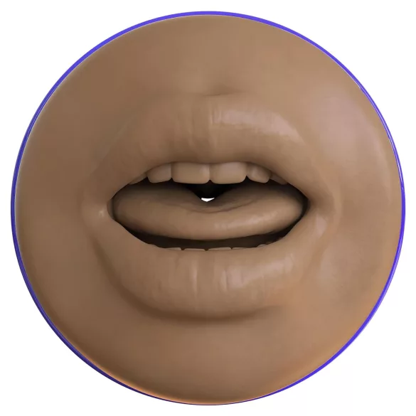 Fleshlight Boost Blow - orālais masturbators ar realistisku muti brūns