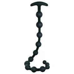 Black Velvets - pērļots anālais dildo (melns)
