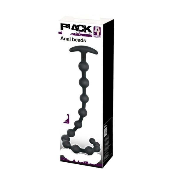 Black Velvets - anālais dildo ar bumbiņām melns