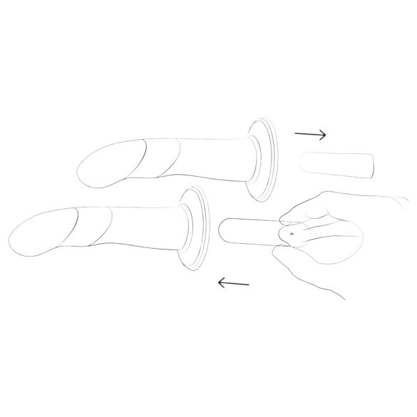 ROMP Piccolo - silikona dildo elastīgs zils-violets