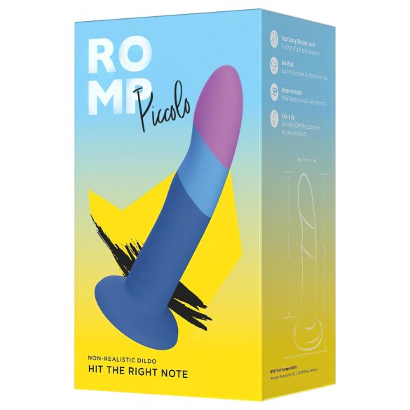 ROMP Piccolo - silikona dildo elastīgs zils-violets