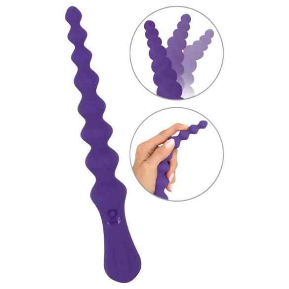 You2Toys - anālais dildo ar lodītēm, elastīgs, violets