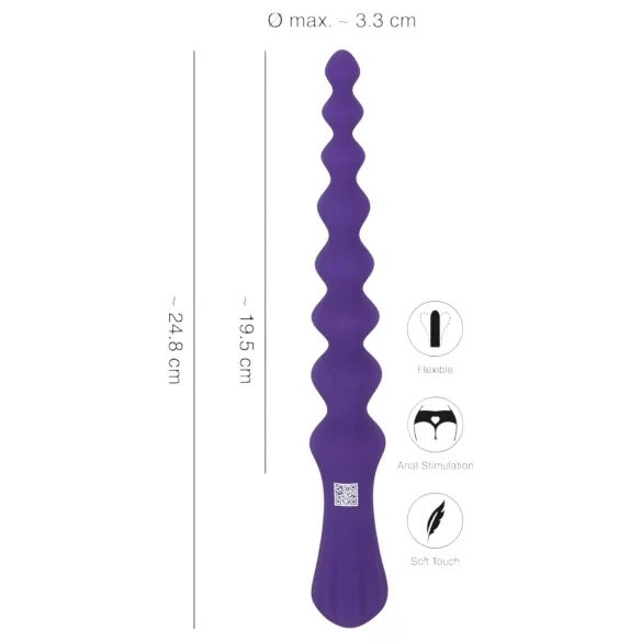 You2Toys - anālais dildo ar lodītēm, elastīgs, violets