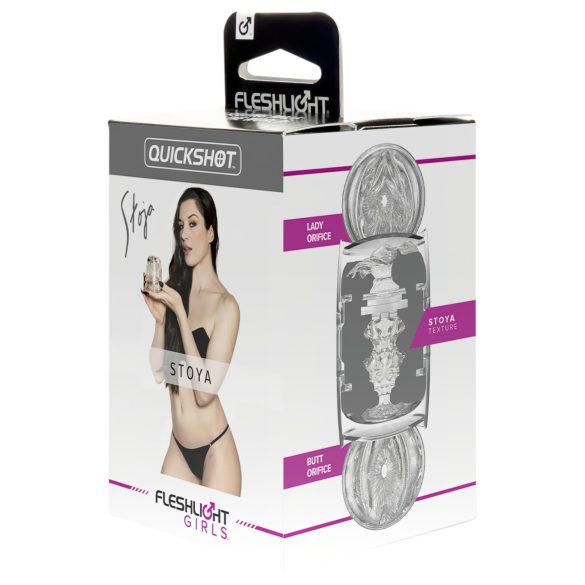 Fleshlight Quickshot Stoya - ceļojuma masturbators (caurspīdīgs)