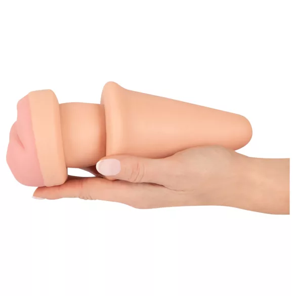 Nature Skin - anālais plugs un dzimumlocekļa uzmava dabiska krāsa