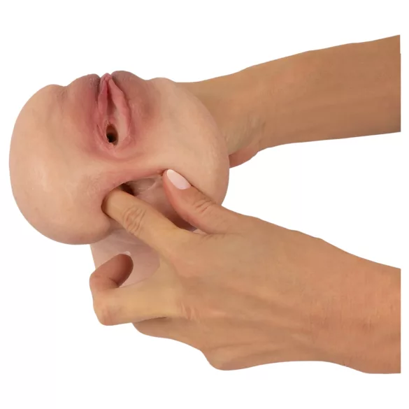 Realistixxx Real Stroker - reālistisks vagīnas un anālais masturbators (āda krāsā)
