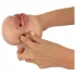 Realistixxx Real Stroker - reālistisks vagīnas un anālais masturbators (āda krāsā)