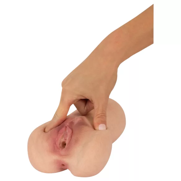Realistixxx Real Stroker - reālistisks vagīnas un anālais masturbators (āda krāsā)