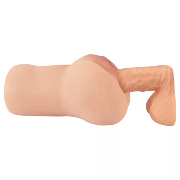 Realistixxx Real Stroker - reālistisks vagīnas un anālais masturbators (āda krāsā)