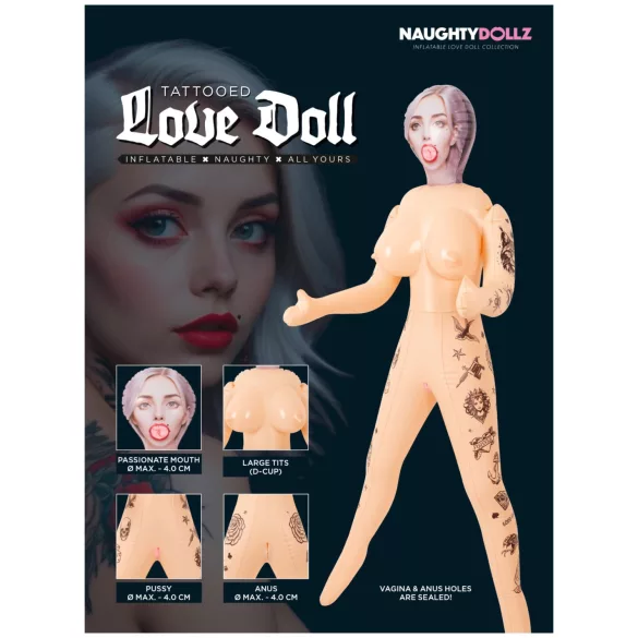 You2Toys - uzpūšama tetovēta seksa lelle
