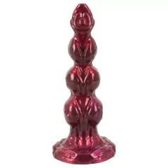   Beasty Cocks - Vilis Vilkacis dildo ar piesūcekni - bordo (21 cm)
