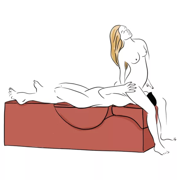 Liberator Aria Flip Chaise - daudzveidīgi transformējams tantra dīvāns‑gulta - 3 daļās (melns)