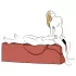 Liberator Aria Flip Chaise - daudzveidīgi transformējams tantra dīvāns‑gulta - 3 daļās (melns)