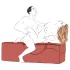 Liberator Aria Flip Chaise - daudzveidīgi transformējams tantra dīvāns‑gulta - 3 daļās (melns)