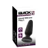 Black Velvets - silikona anālais plugs ar piesūcekni (melns) - L