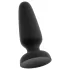 Black Velvets - silikona anālais plugs ar piesūcekni (melns) - L