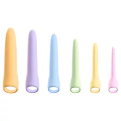   You2Toys Six in a Row 2.0 - 6 daļīgs silikona dildo un dilatoru komplekts (krāsains)
