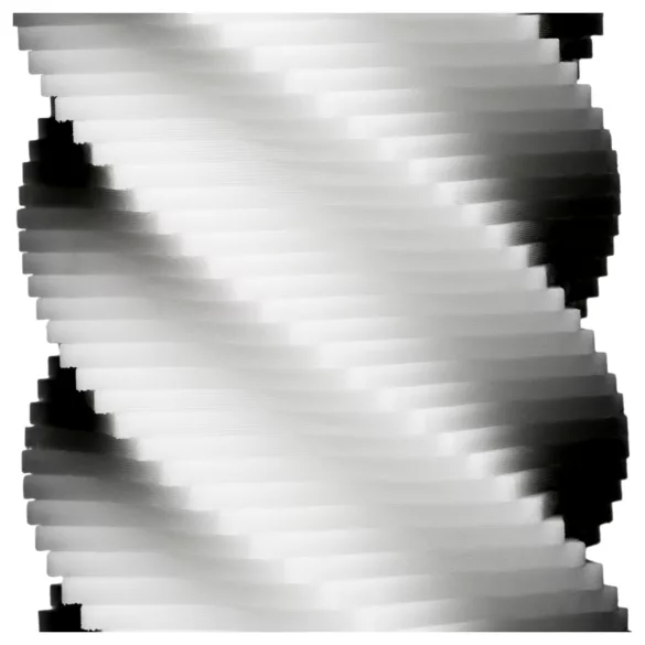 TENGA 3Dx Spiral - spirālveida raksta masturbators (balts)