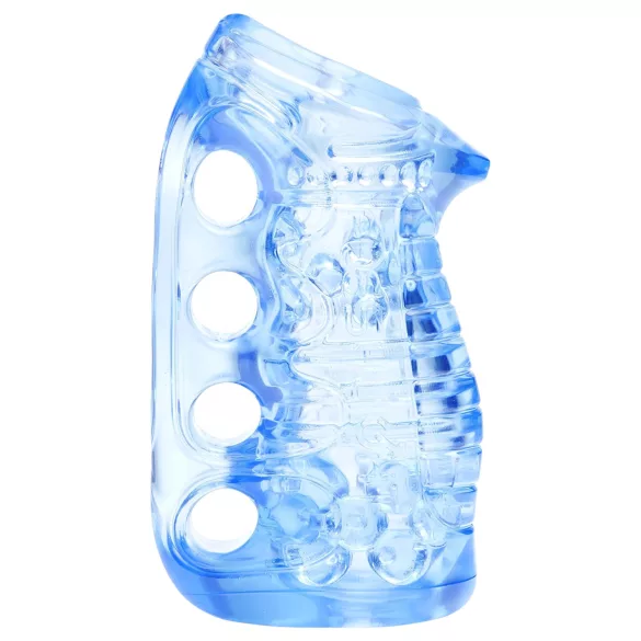 Fleshlight Fleshskins Grip Blue Ice - abos galos atvērts masturbators (zils)