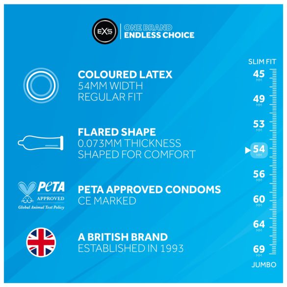 EXS prezervatīvi melni lateksa 12 gab