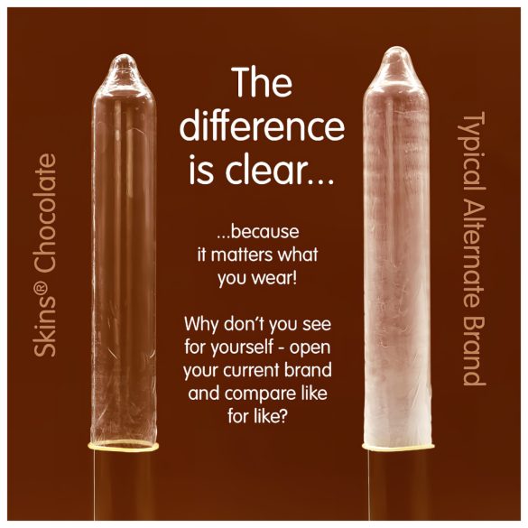 Skins - prezervatīvi ar šokolādes aromātu 4 gab.