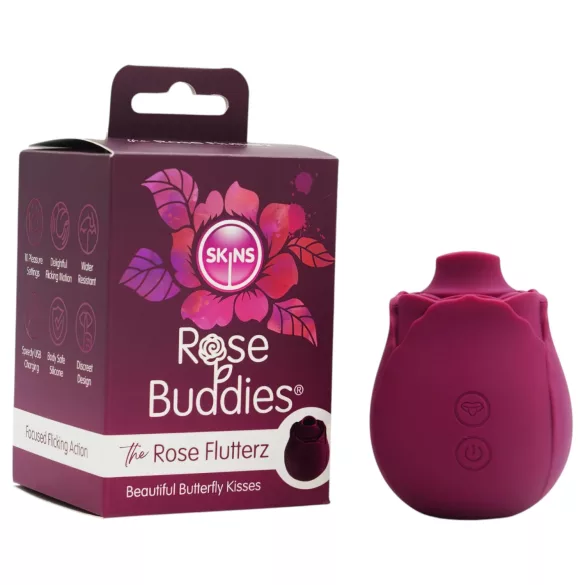 Skins Rose Flutterz - uzlādējams klitora vibrators (violets)