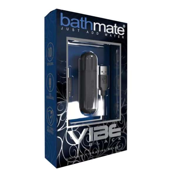 Bathmate Vibe - uzlādējama vibrējošā oliņa (melna)