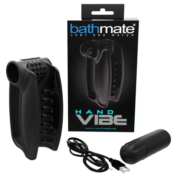 Bathmate Hand Vibe - uzlādējams rokas vibrators (melns)