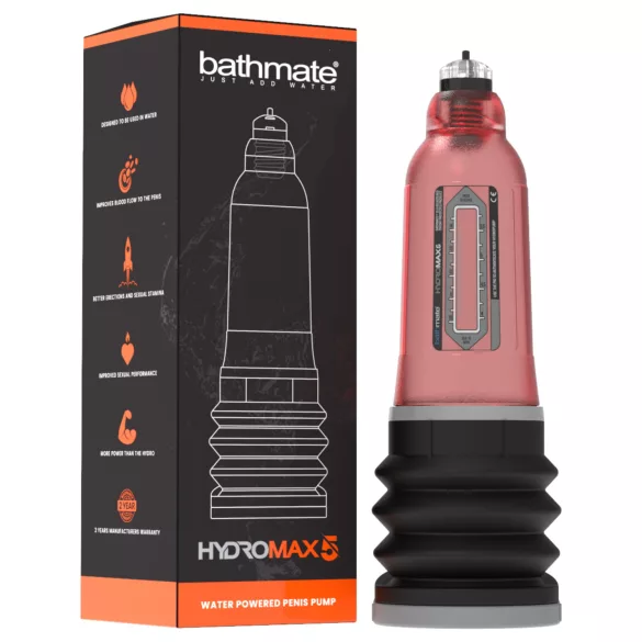 Bathmate Hydromax5 - hidrosūknis (sarkans)