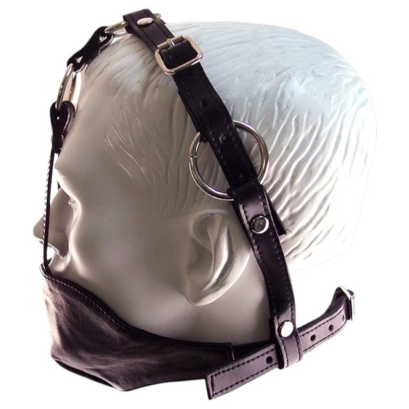 Rouge - ādas maska ar mutessprūzi melna