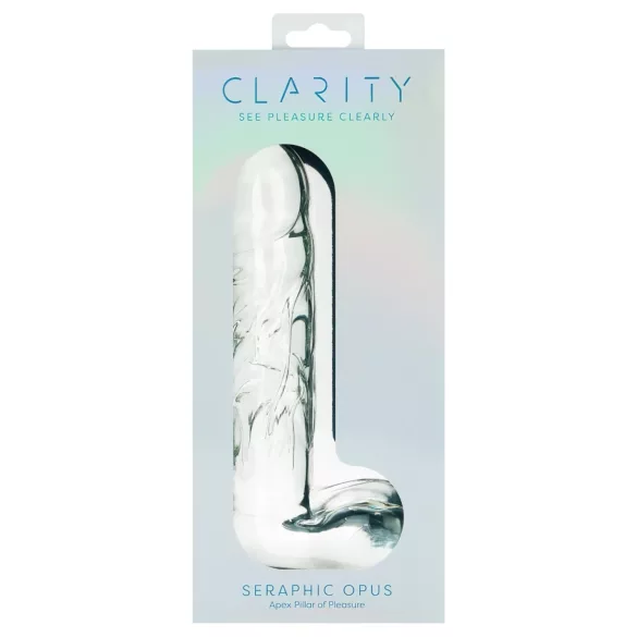 Clarity Seraphic Opus - stikla G‑punkta dildo (caurspīdīgs)