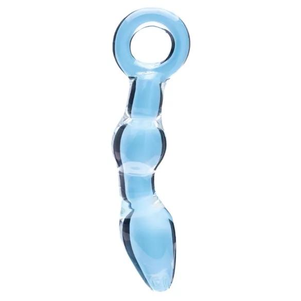 Clarity Utopian Mystique - rievots stikla anālais dildo (caurspīdīgs)