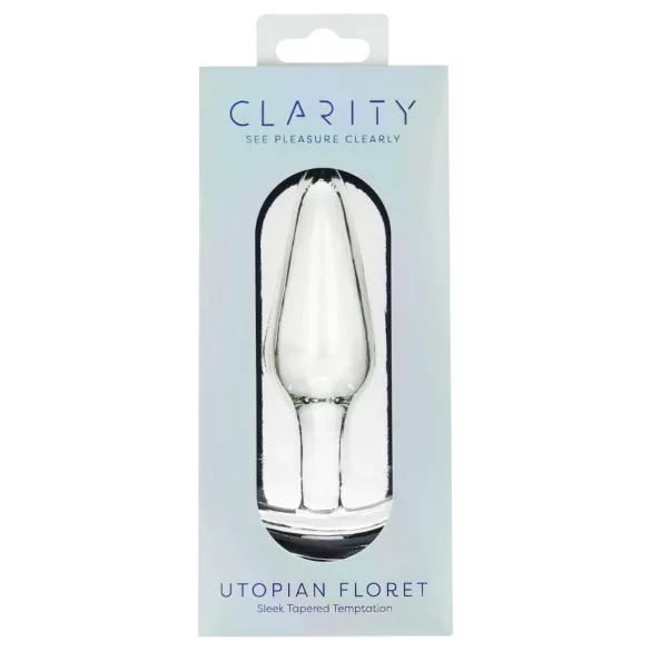 Clarity Utopian Floret - stikla anālais aizbāznis (caurspīdīgs)