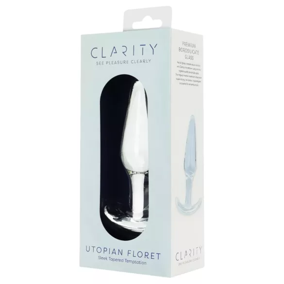 Clarity Utopian Floret - stikla anālais aizbāznis (caurspīdīgs)